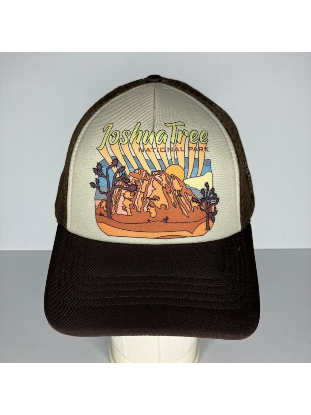 National Park Foundation Joshua Tree Trucker Hat Men's Adjustable Brown Tan